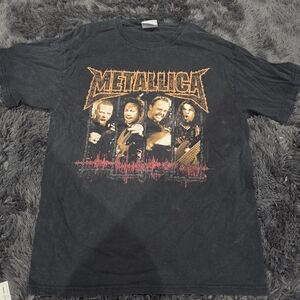 Hanes Black Metallica Graphic Tee